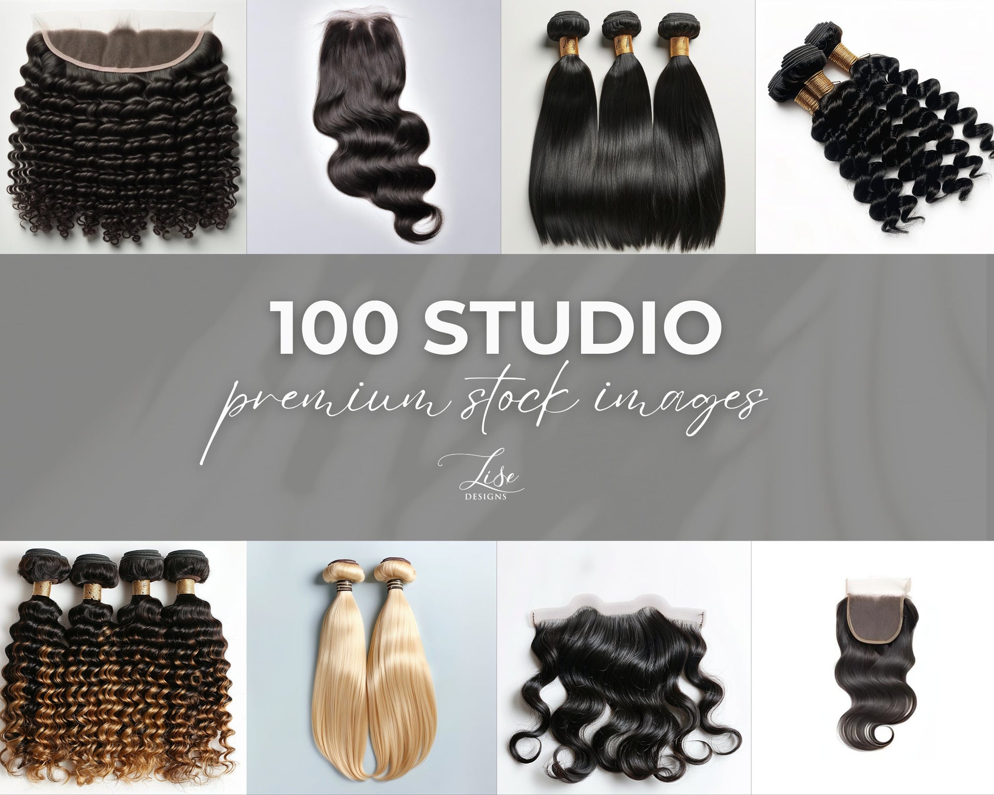 100 stock photos | Hair Bundle | Hair Stock Photos | Color Wig | Hair Photos | Hair Extensions | Beauty Stock Photos