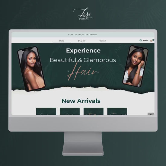 Wix Website Template, Tropical Template, Website Template, Hair Website, Beauty Template, E-commerce Chic Template, Nature, Store Template