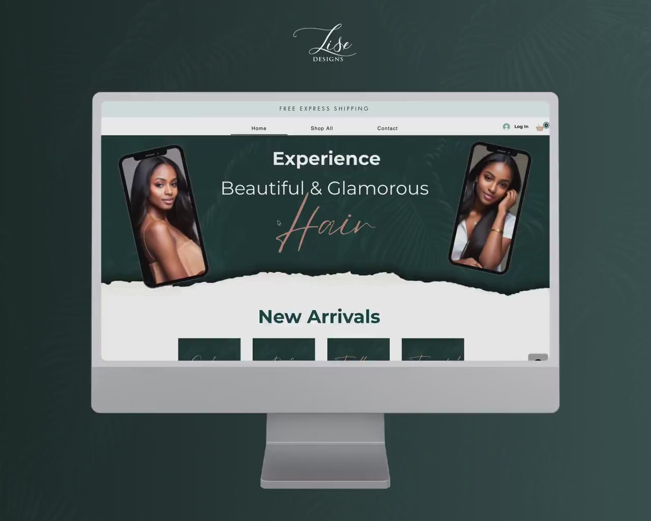 Wix Website Template, Tropical Template, Website Template, Hair Website, Beauty Template, E-commerce Chic Template, Nature, Store Template