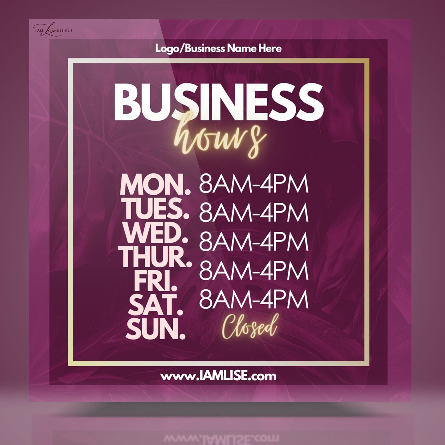 Business Hours, Business Templates, Canva Templates, Business Canva, Instagram Post, Marketing Template, Email Template