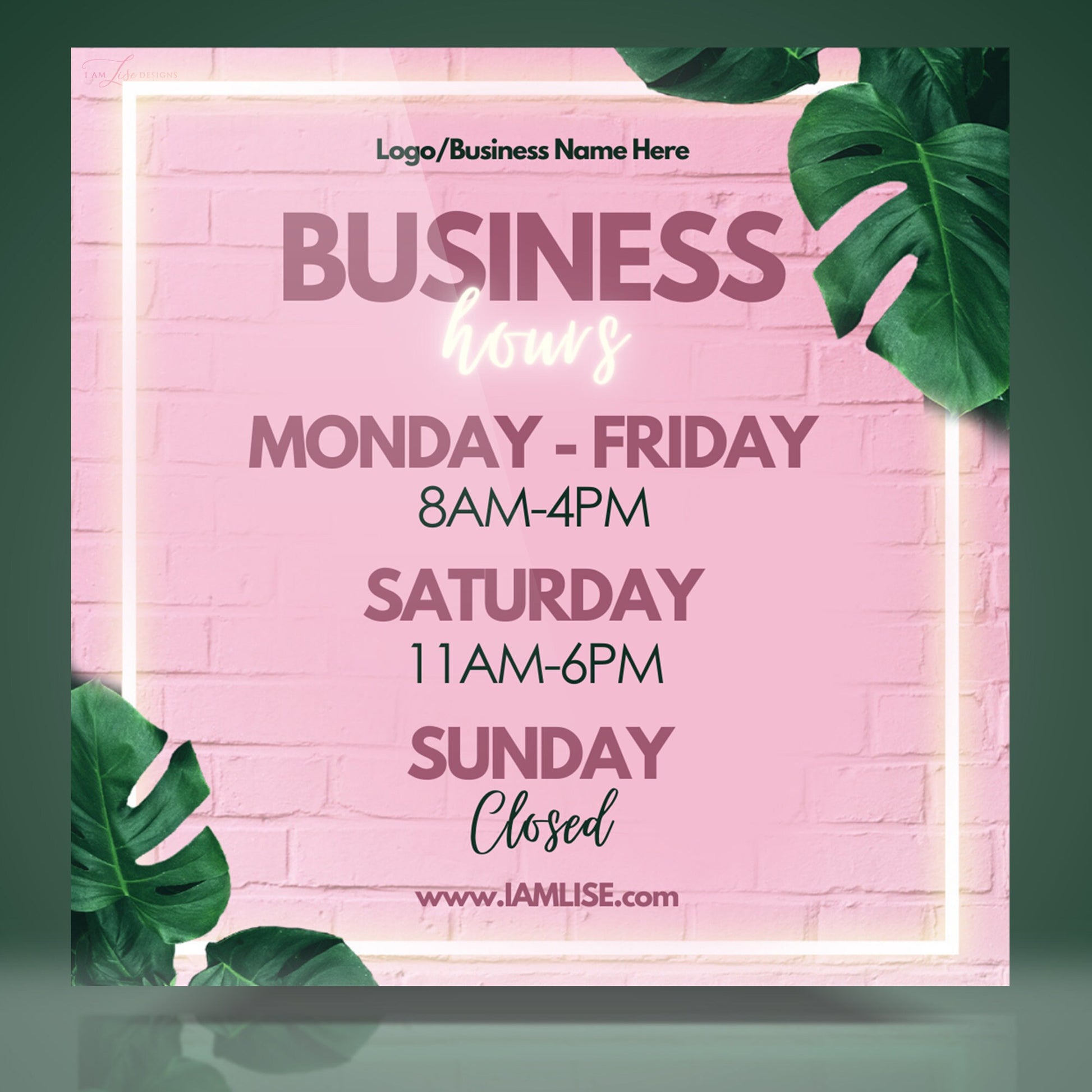 Business Hours, Business Templates, Canva Templates, Business Canva, Instagram Post, Marketing Template, Email Template