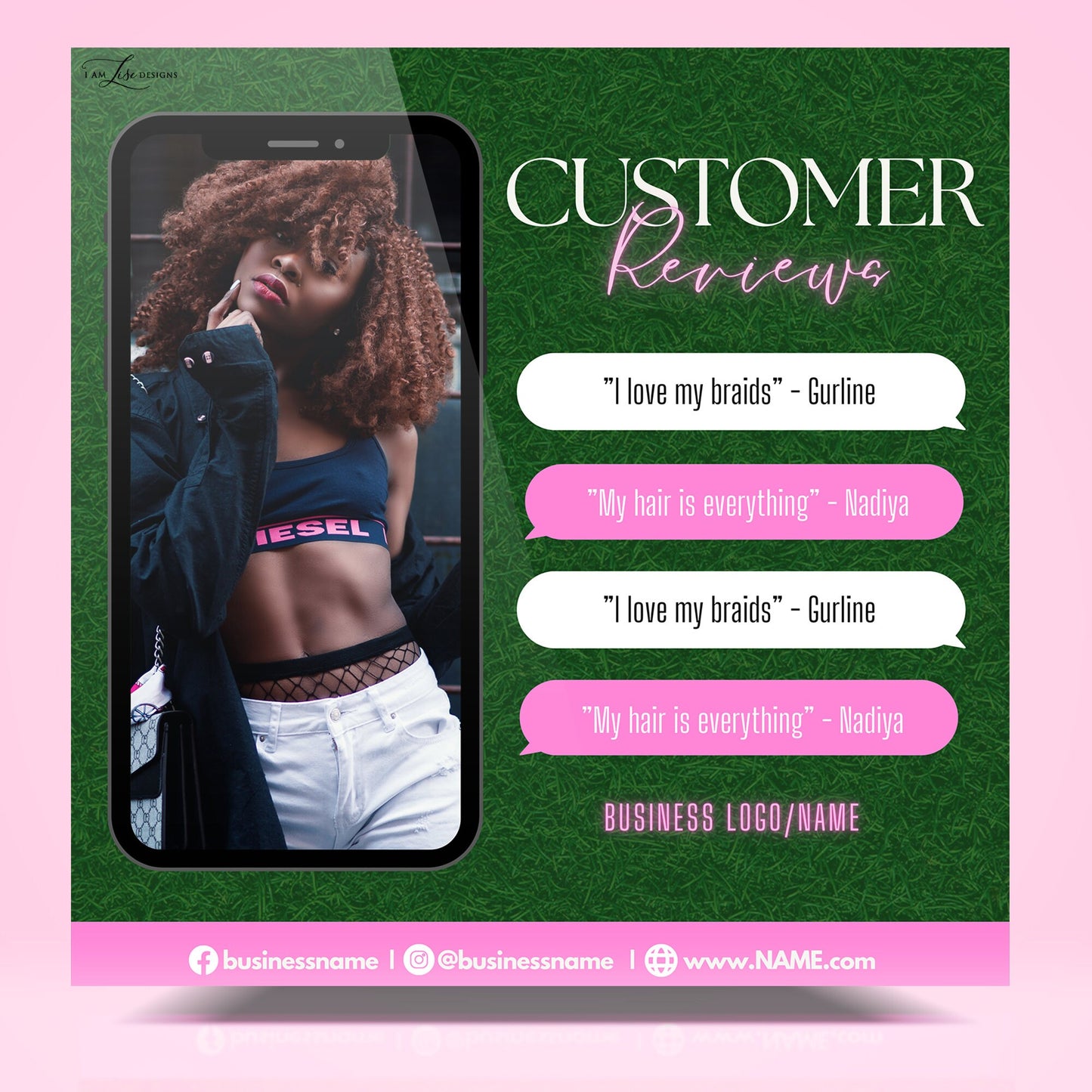 Client Review, Client Template, Business, Testimonial, Canva Templates, Business Canva, Instagram Post, Testimonial Template, Reviews