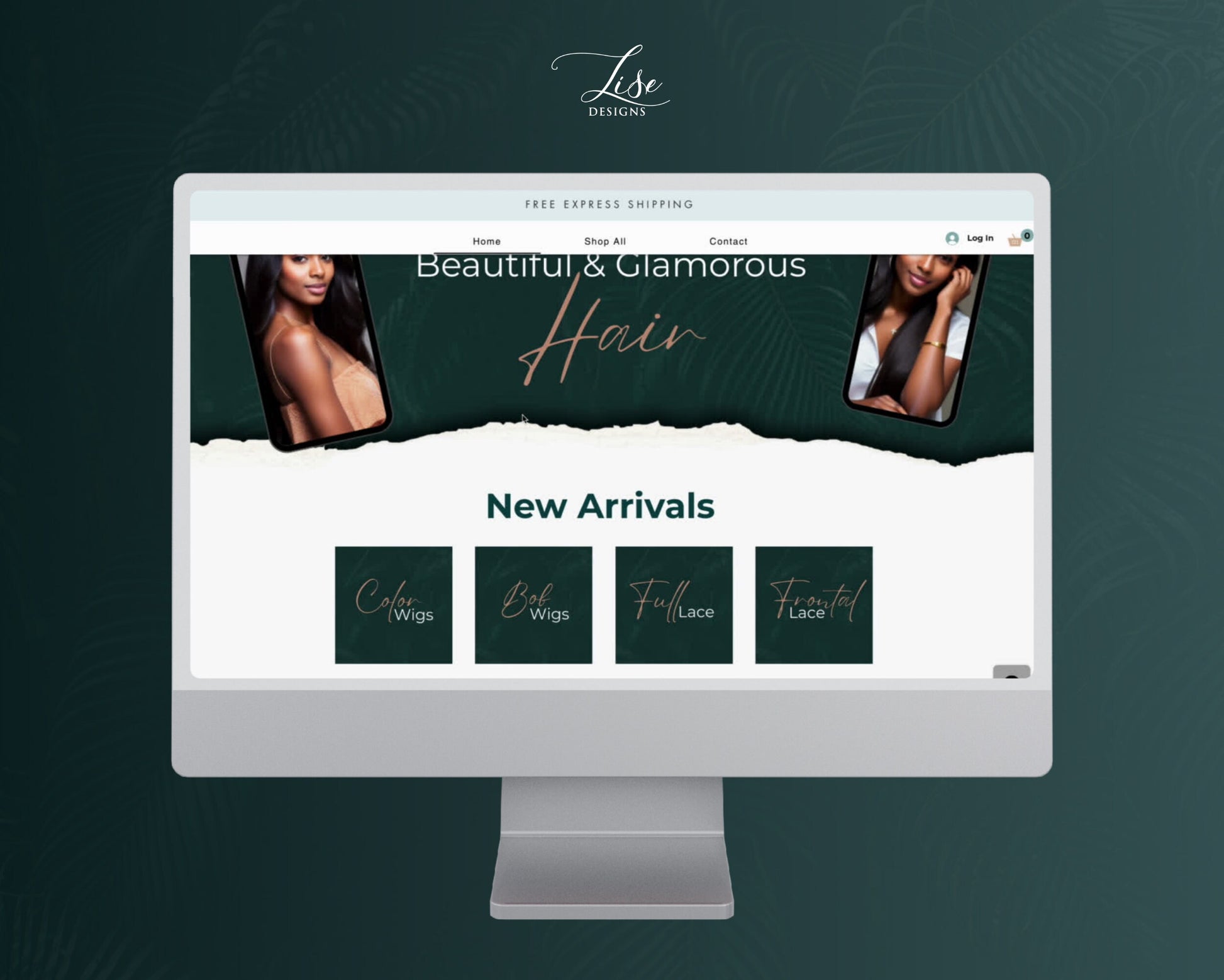 Wix Website Template, Tropical Template, Website Template, Hair Website, Beauty Template, E-commerce Chic Template, Nature, Store Template