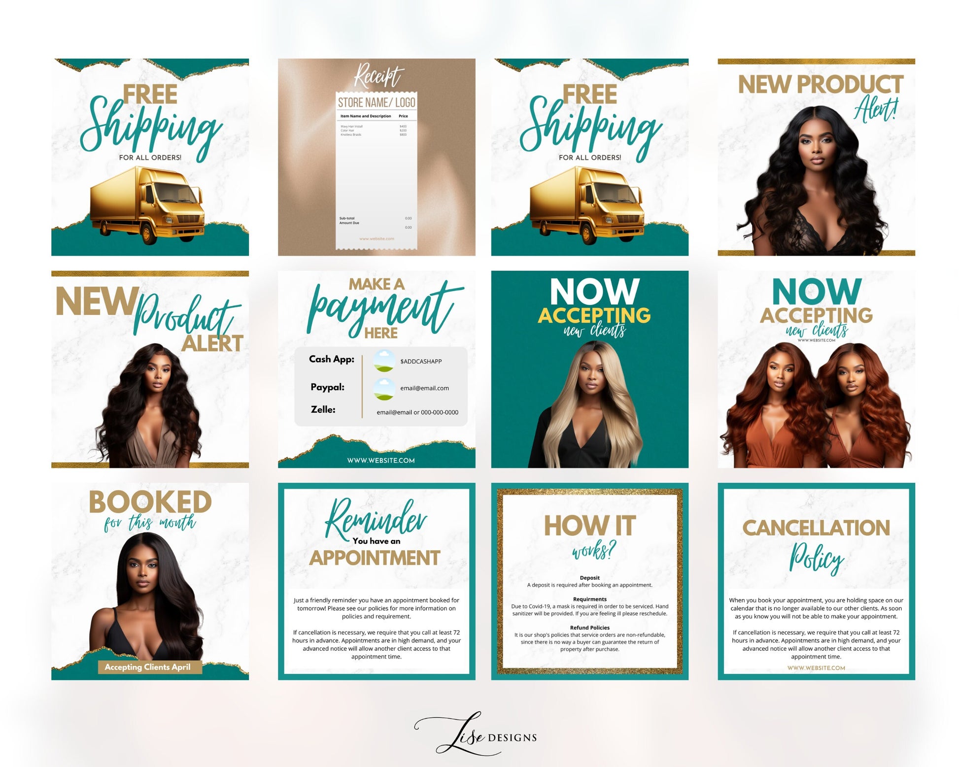 Social Media Template, Canva Templates, Premade, Business Canva, Instagram Post, Email Template, Appointment Flyer, Book Now Flyer