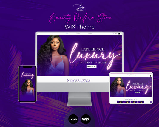 Wix Website Template, Template, Website Template, Hair Website, Beauty Template, E-commerce Chic Template, Nature, Store Template