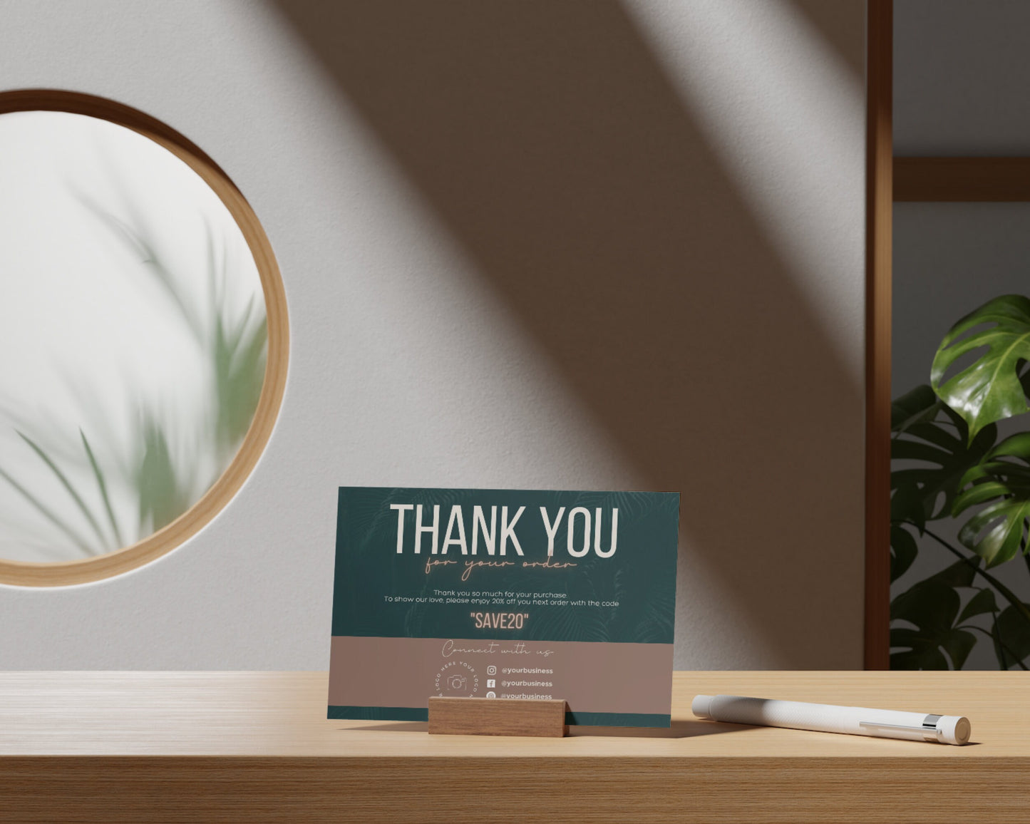 Thank You Card | Thank You Card Template | Customer Package Insert Card | Beauty templates | Thank you printable | Canva