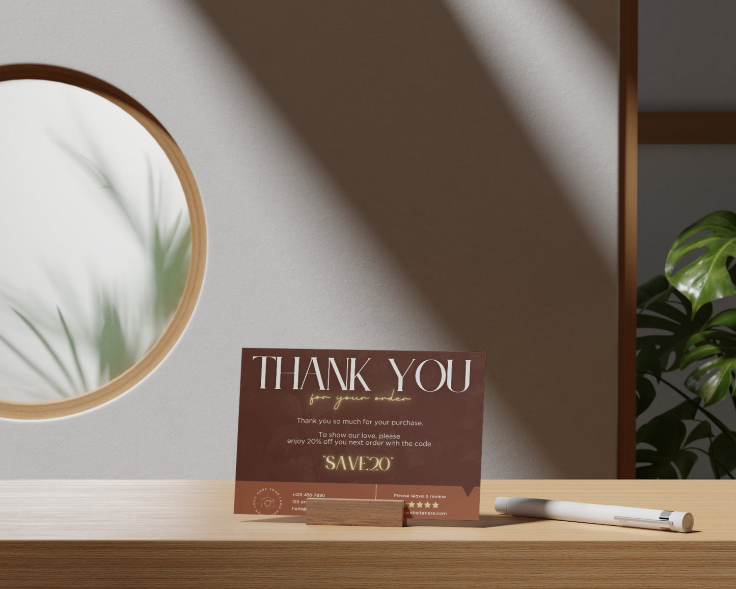 Thank You Card | Thank You Card Template | Customer Package Insert Card | Beauty templates | Thank you printable | Canva